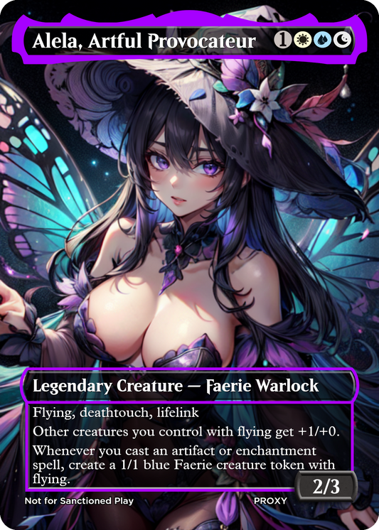Alela, Artful Provocateur Creature - MTG PROXY Anime Waifu - Mature Content