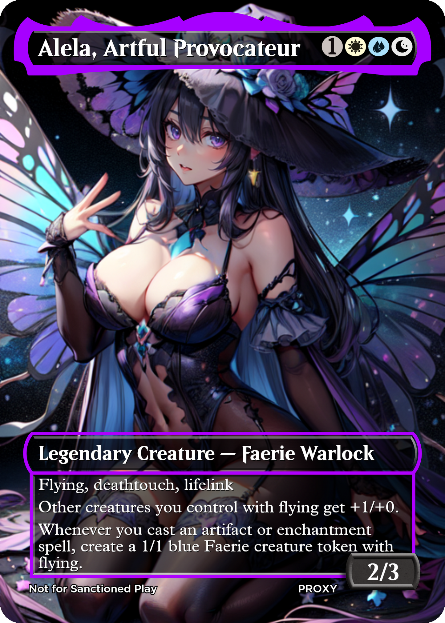 Alela, Artful Provocateur Creature - MTG PROXY Anime Waifu - Mature Content
