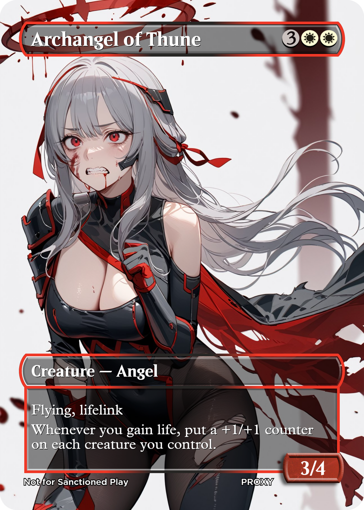 Archangel of Thune Creature - MTG PROXY Anime Waifu - Mature Content
