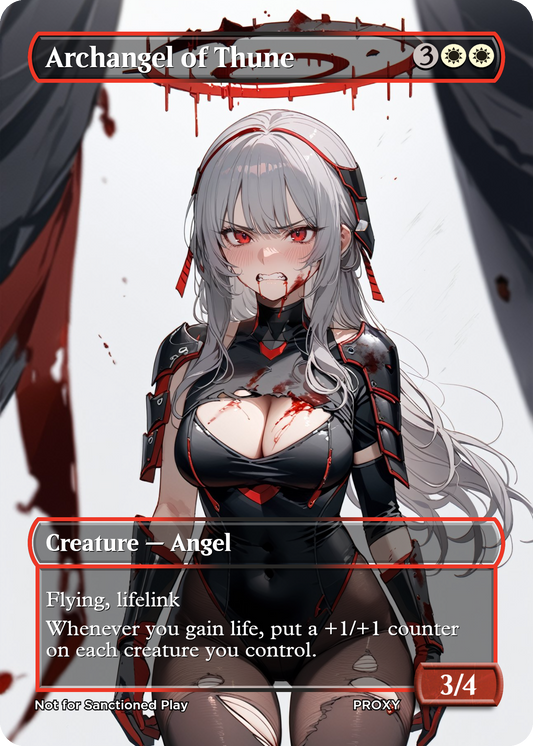 Archangel of Thune Creature - MTG PROXY Anime Waifu - Mature Content