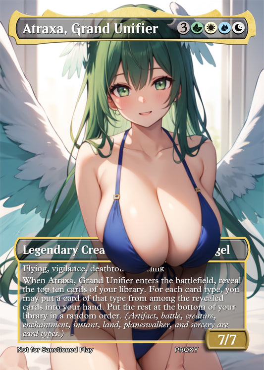 Atraxa, Grand Unifier Creature - MTG PROXY Anime Waifu - Mature Content