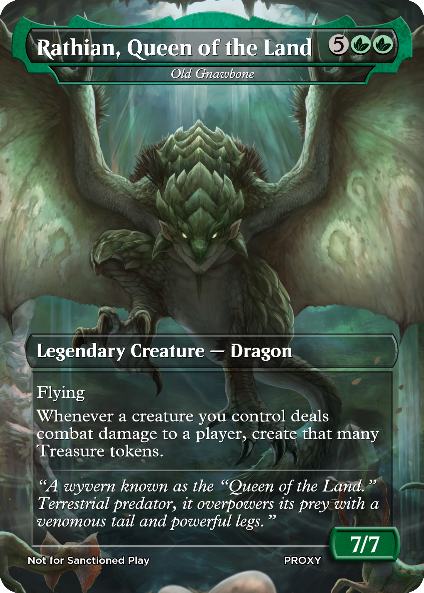 Rathian, Queen of the Land (Old Gnawbone) - MTG PROXY Video Games/Monster Hunter