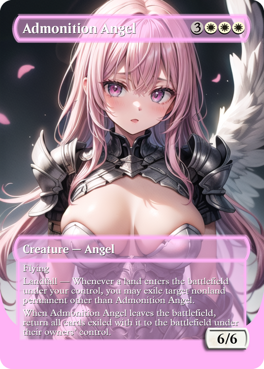 Admonition Angel Creature - MTG PROXY Anime Waifu - Mature Content