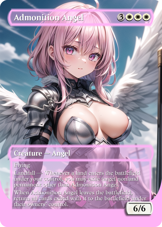 Admonition Angel Creature - MTG PROXY Anime Waifu - Mature Content