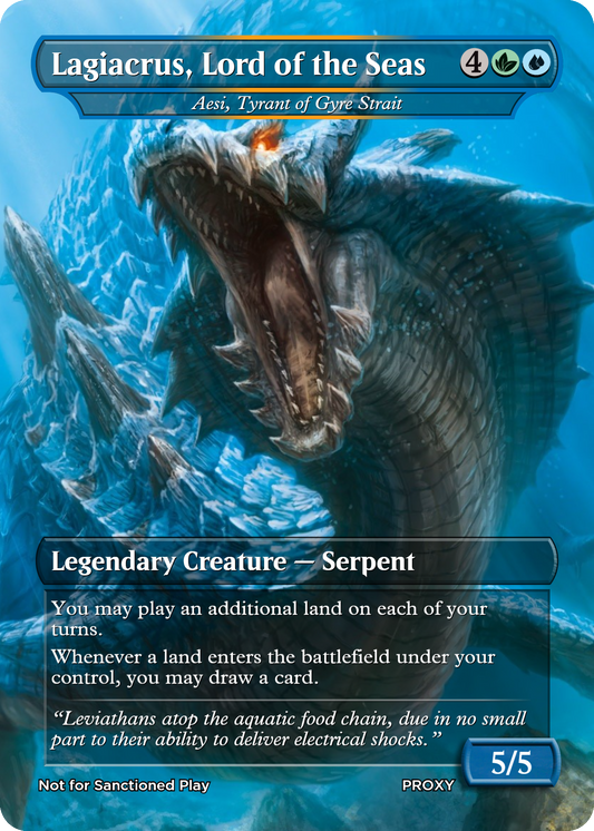 Lagiacrus, Lord of the Seas (Aesi, Tyrant of Gyre Strait) - MTG PROXY Video Games/Monster Hunter