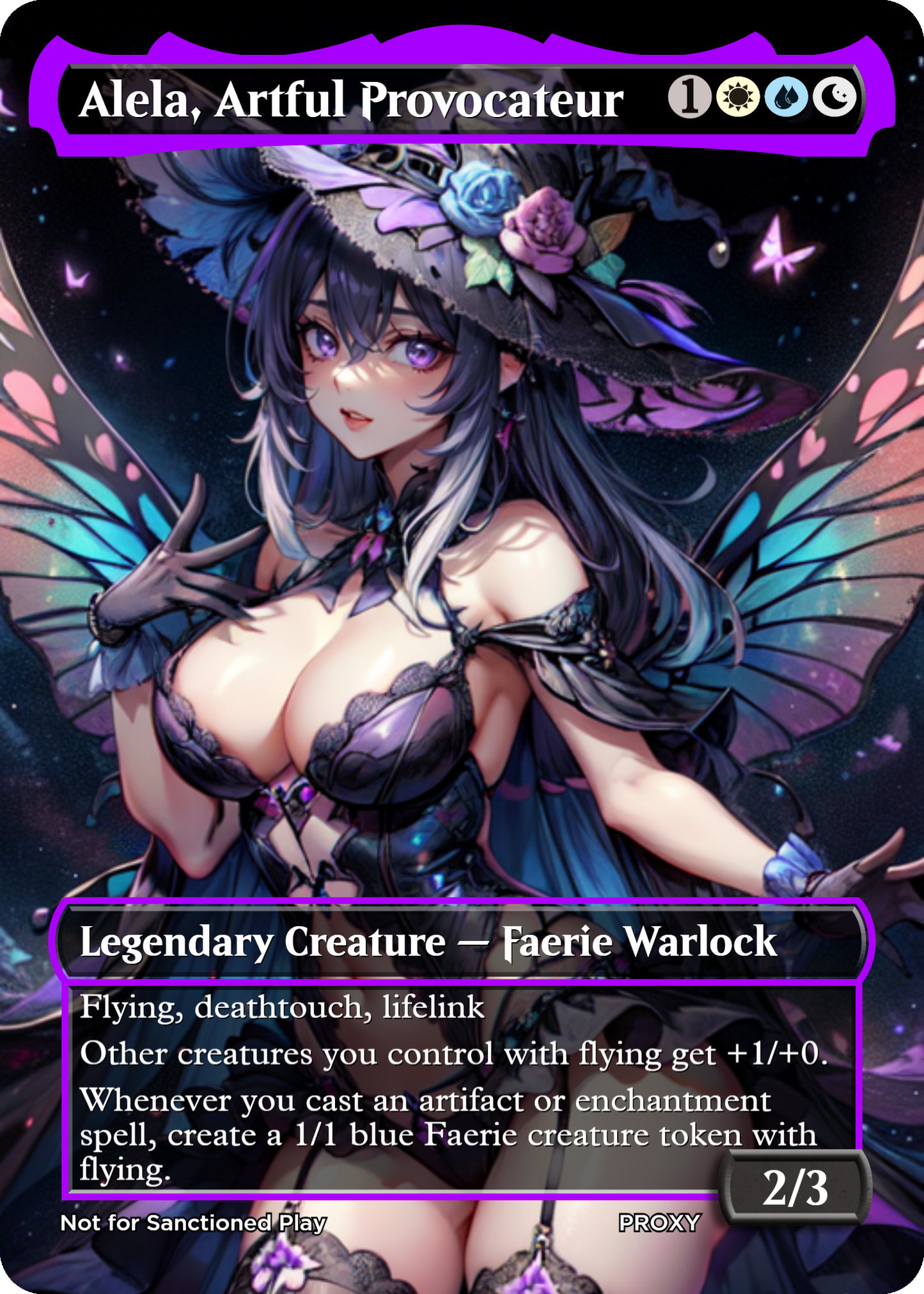 Alela, Artful Provocateur Creature - MTG PROXY Anime Waifu - Mature Content