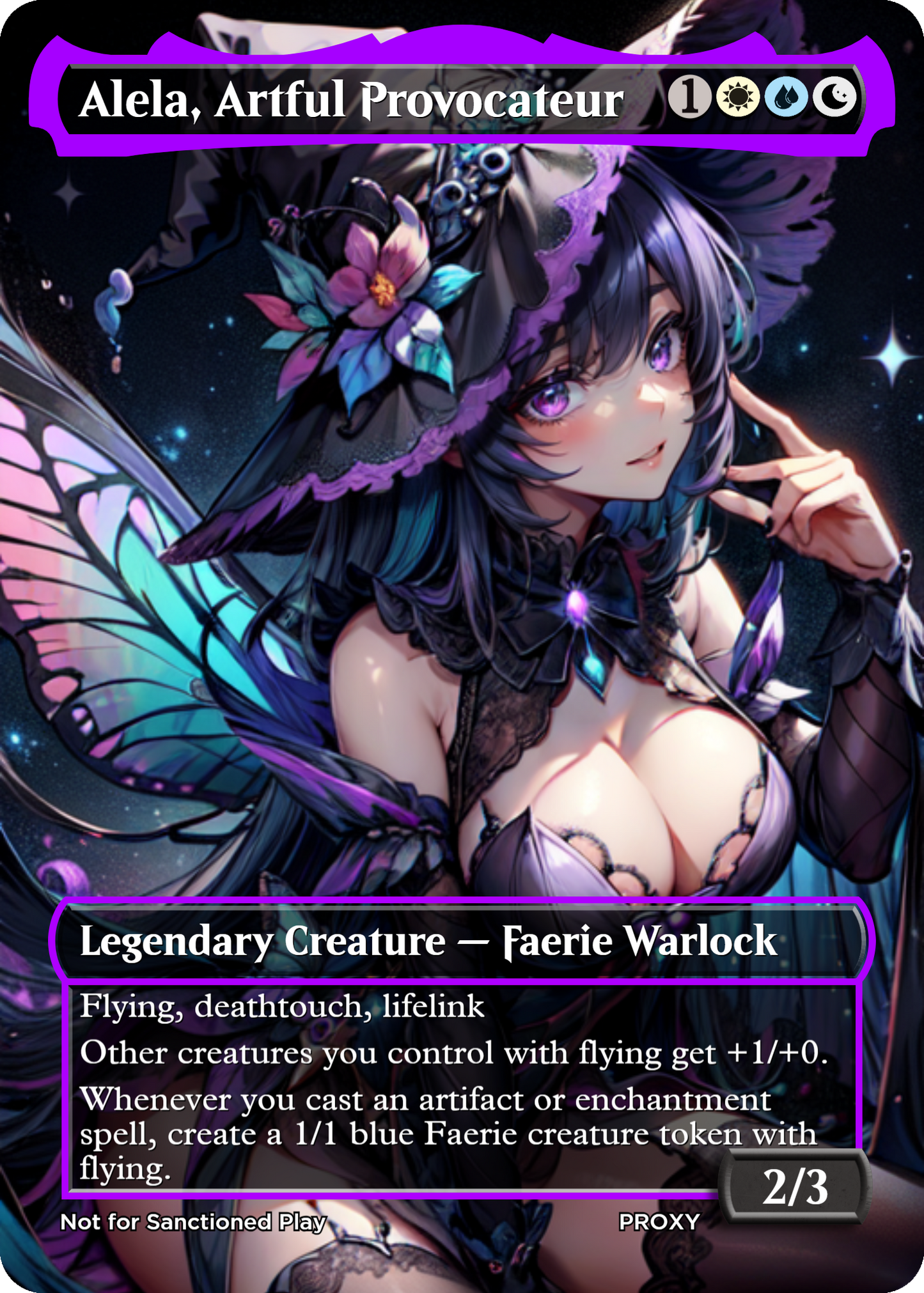 Alela, Artful Provocateur Creature - MTG PROXY Anime Waifu - Mature Content