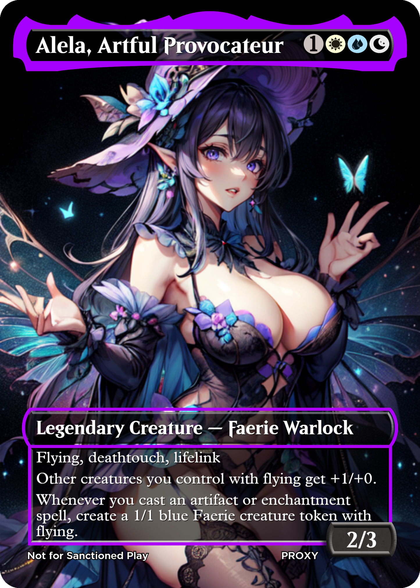 Alela, Artful Provocateur Creature - MTG PROXY Anime Waifu - Mature Content