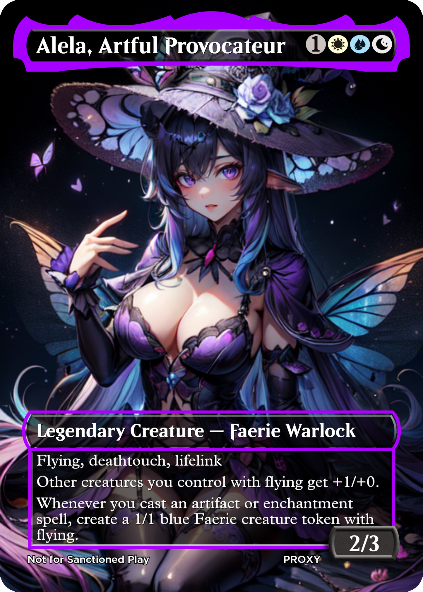 Alela, Artful Provocateur Creature - MTG PROXY Anime Waifu - Mature Content