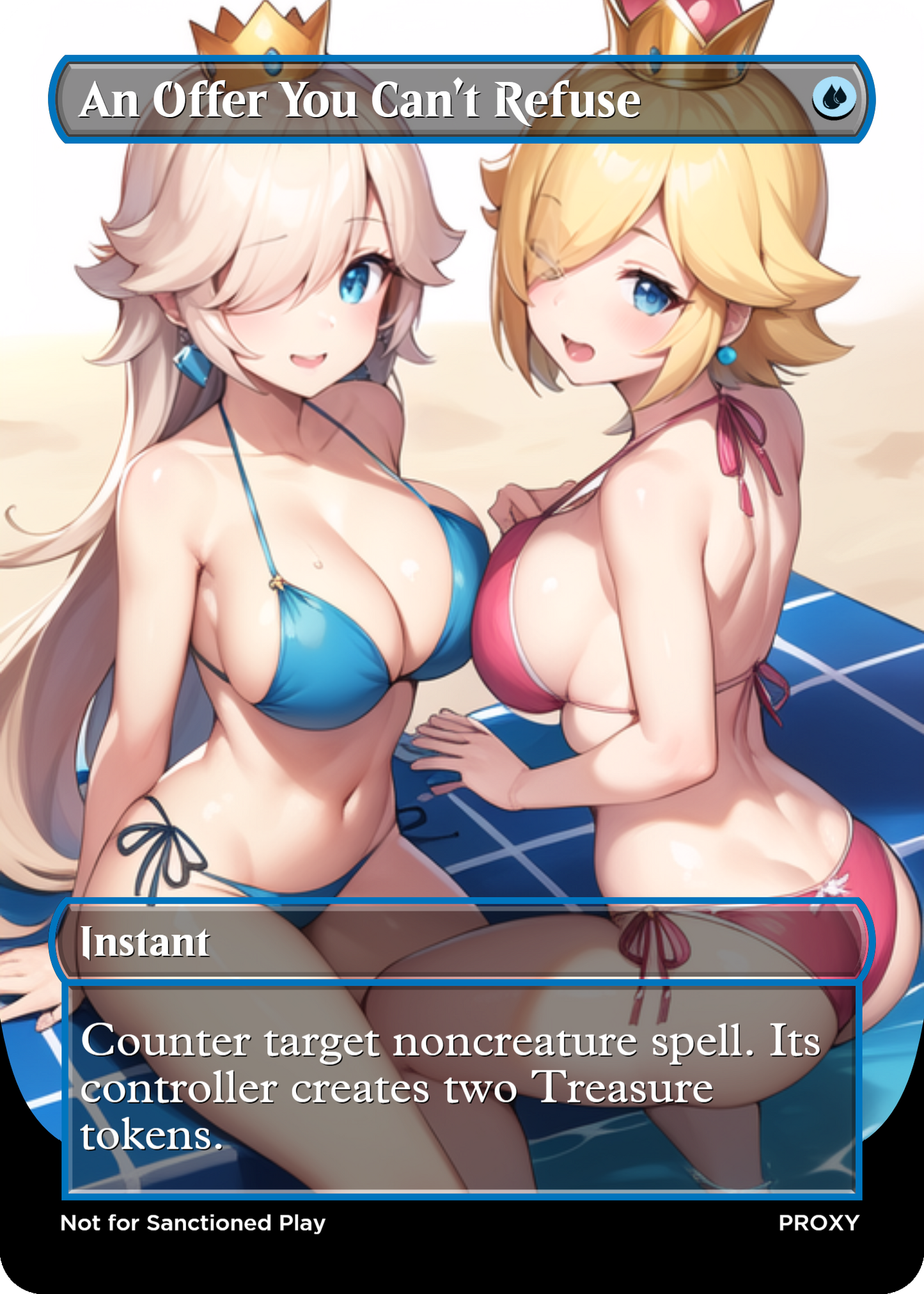 An Offer You Can't Refuse (Princess Peach & Rosalina) Instant (Non-Creature) - MTG PROXY Anime Waifu - Mature Content