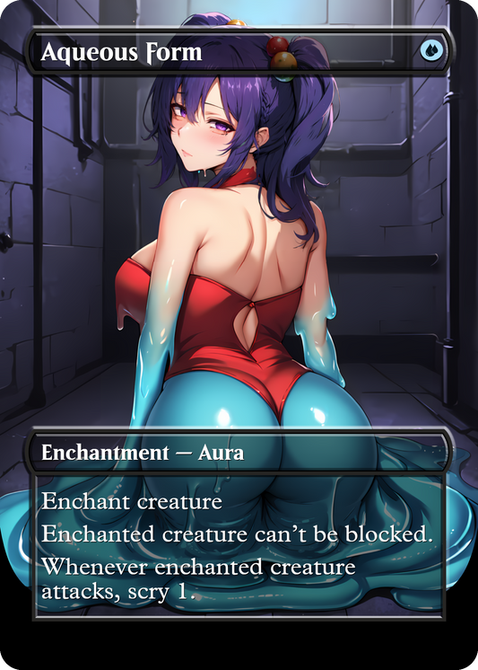 Aqueous Form Enchantment (Non-Creature) - MTG PROXY Anime Waifu - Mature Content