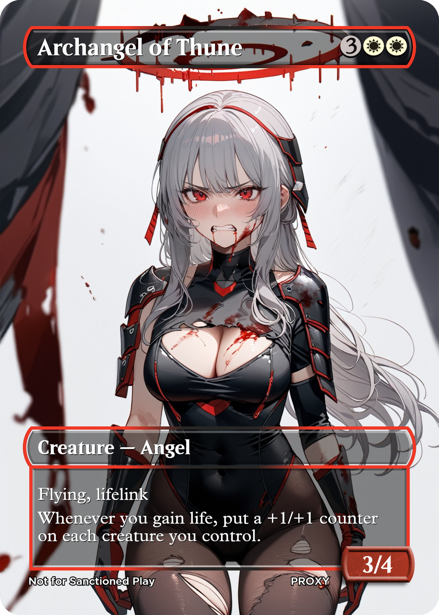 Archangel of Thune Creature - MTG PROXY Anime Waifu - Mature Content