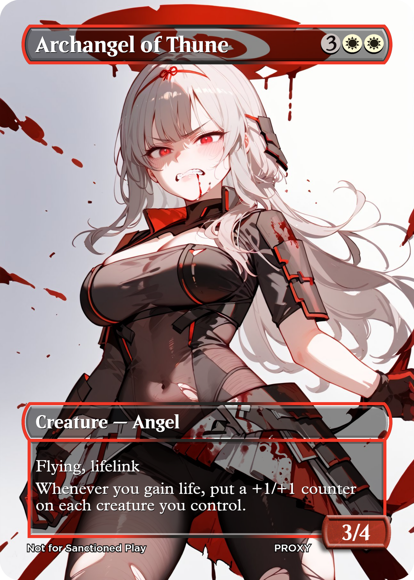 Archangel of Thune Creature - MTG PROXY Anime Waifu - Mature Content