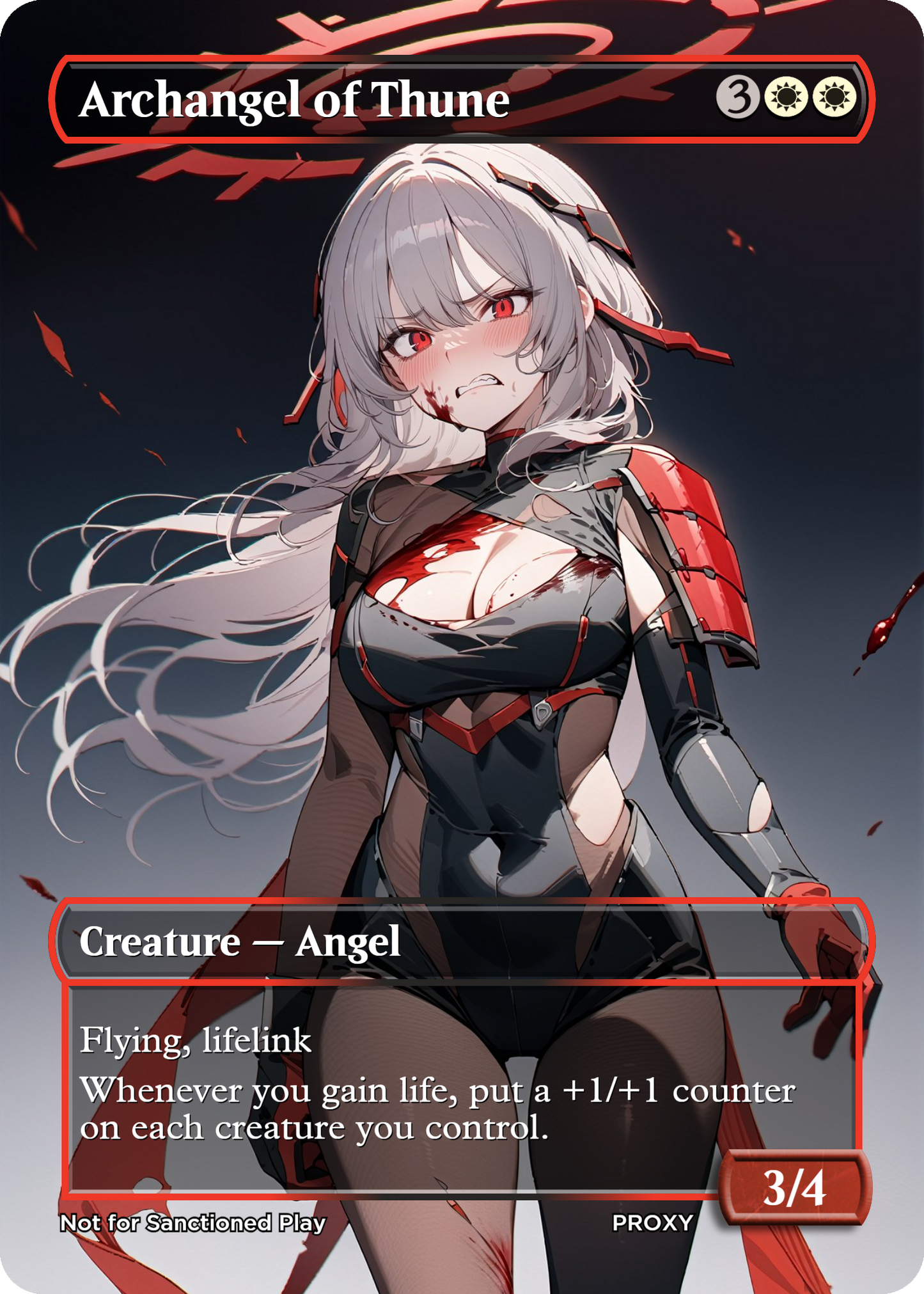 Archangel of Thune Creature - MTG PROXY Anime Waifu - Mature Content