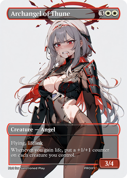 Archangel of Thune Creature - MTG PROXY Anime Waifu - Mature Content