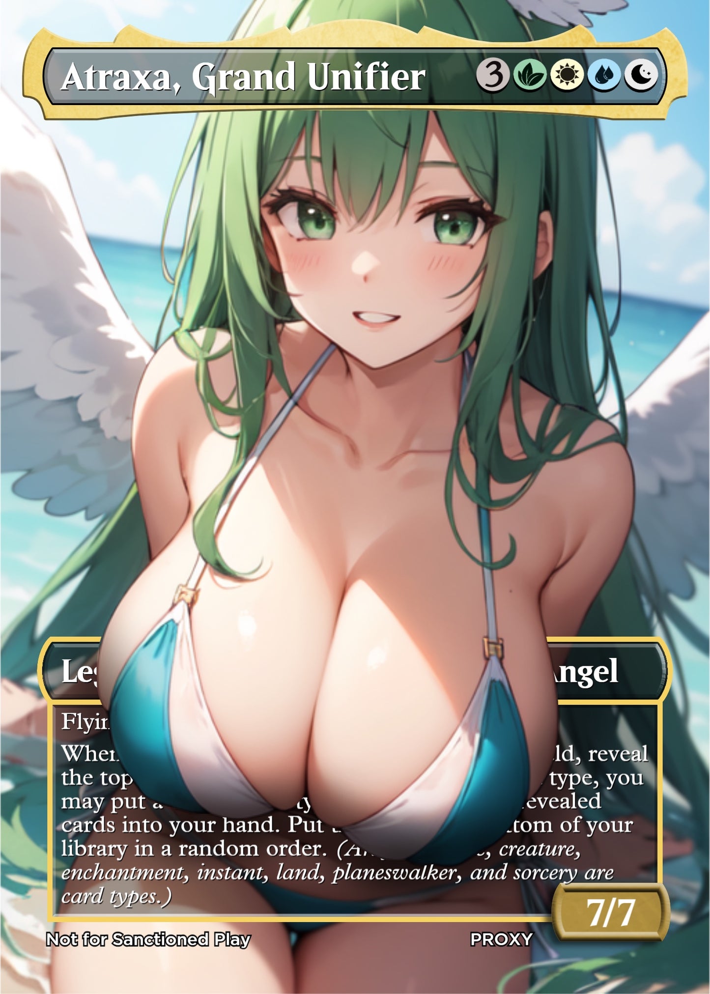 Atraxa, Grand Unifier Creature - MTG PROXY Anime Waifu - Mature Content