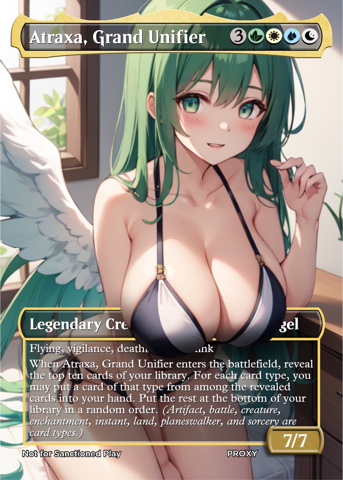 Atraxa, Grand Unifier Creature - MTG PROXY Anime Waifu - Mature Content