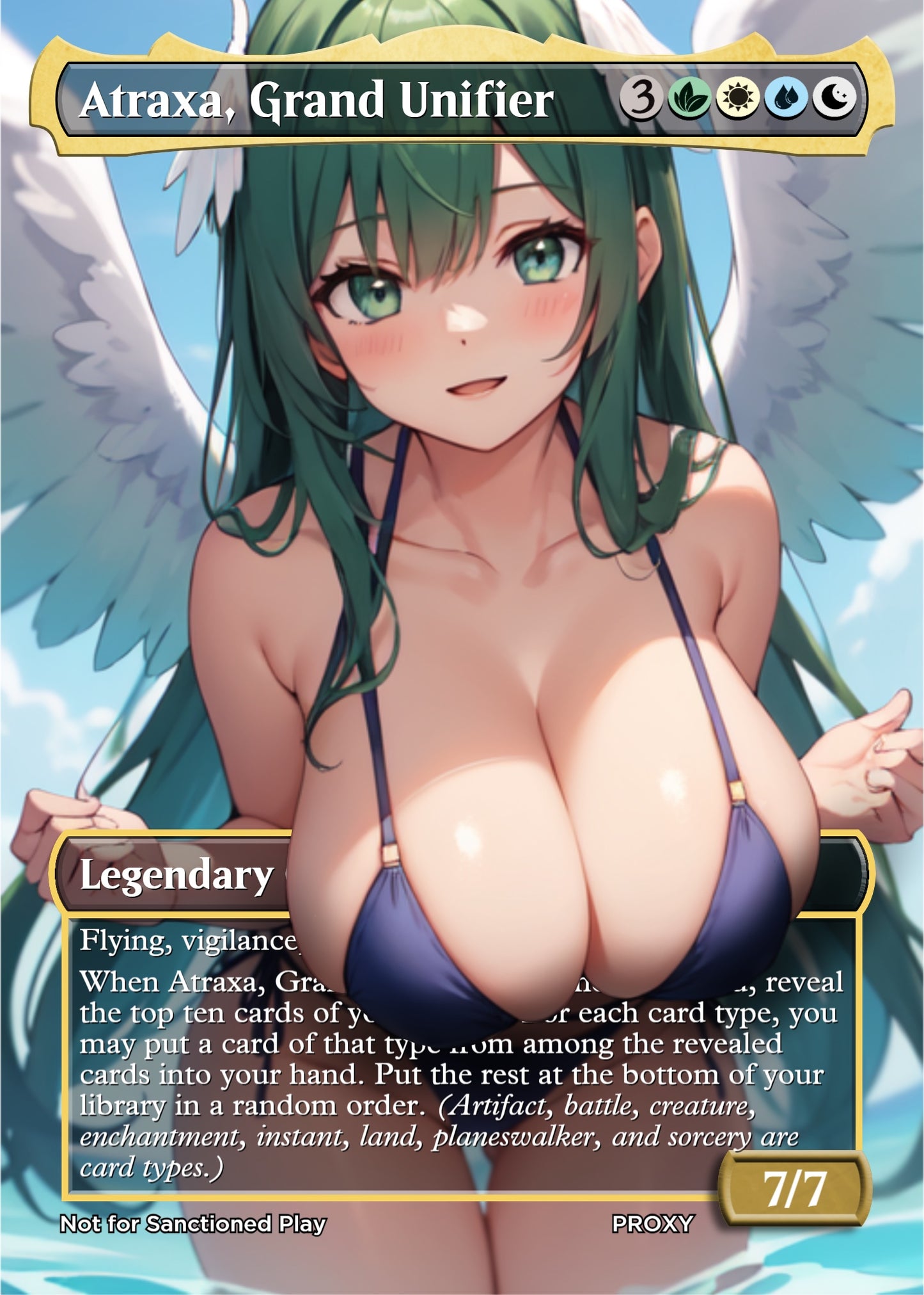 Atraxa, Grand Unifier Creature - MTG PROXY Anime Waifu - Mature Content