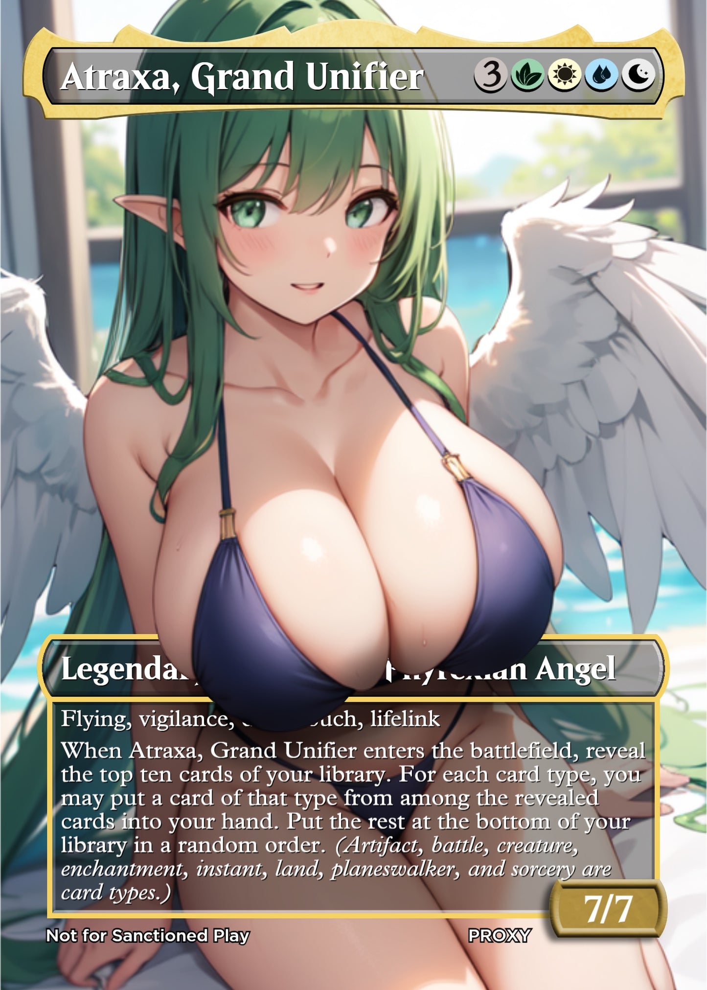 Atraxa, Grand Unifier Creature - MTG PROXY Anime Waifu - Mature Content