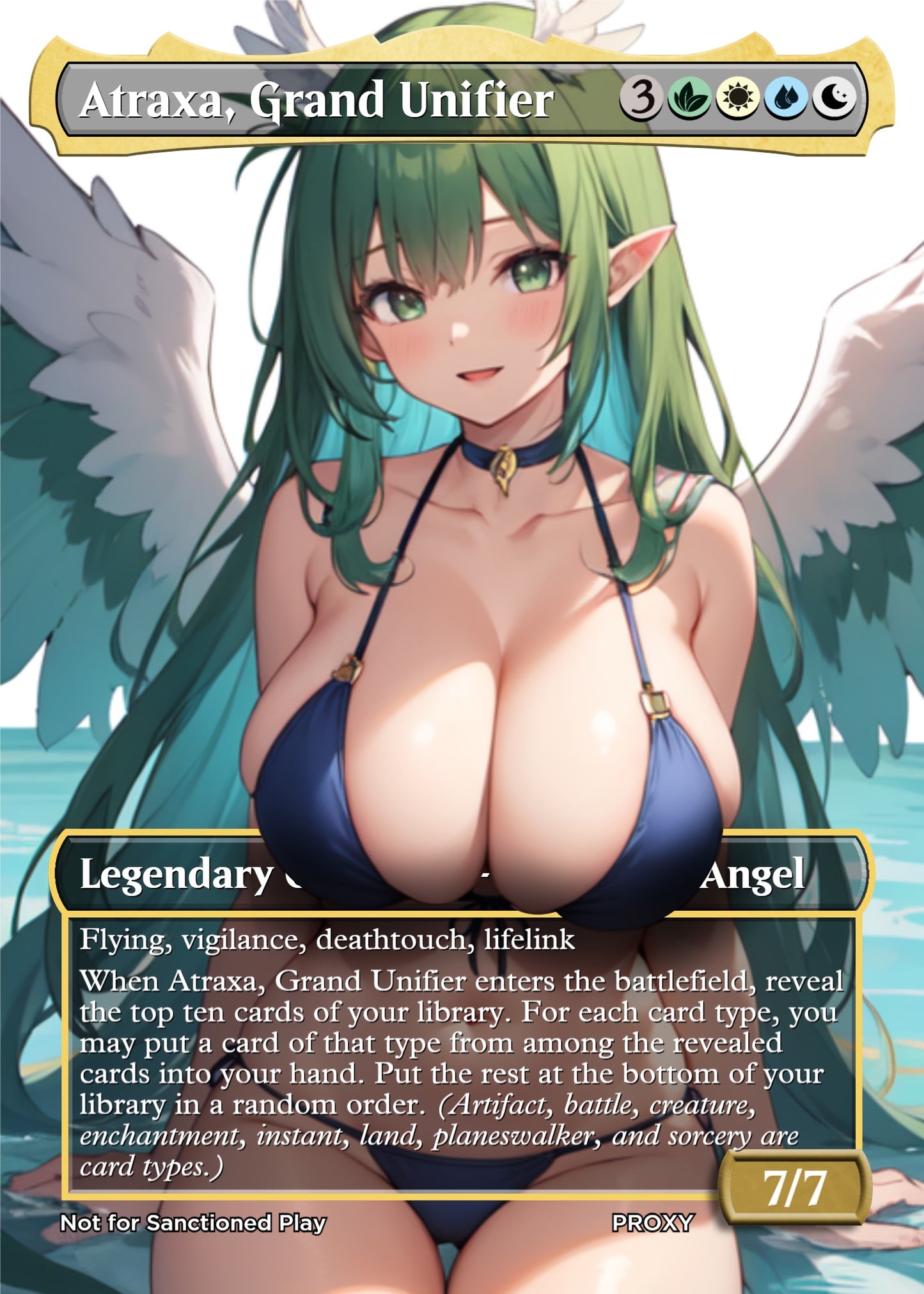 Atraxa, Grand Unifier Creature - MTG PROXY Anime Waifu - Mature Content
