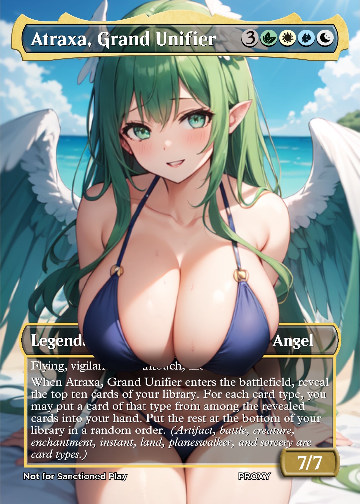 Atraxa, Grand Unifier Creature - MTG PROXY Anime Waifu - Mature Content