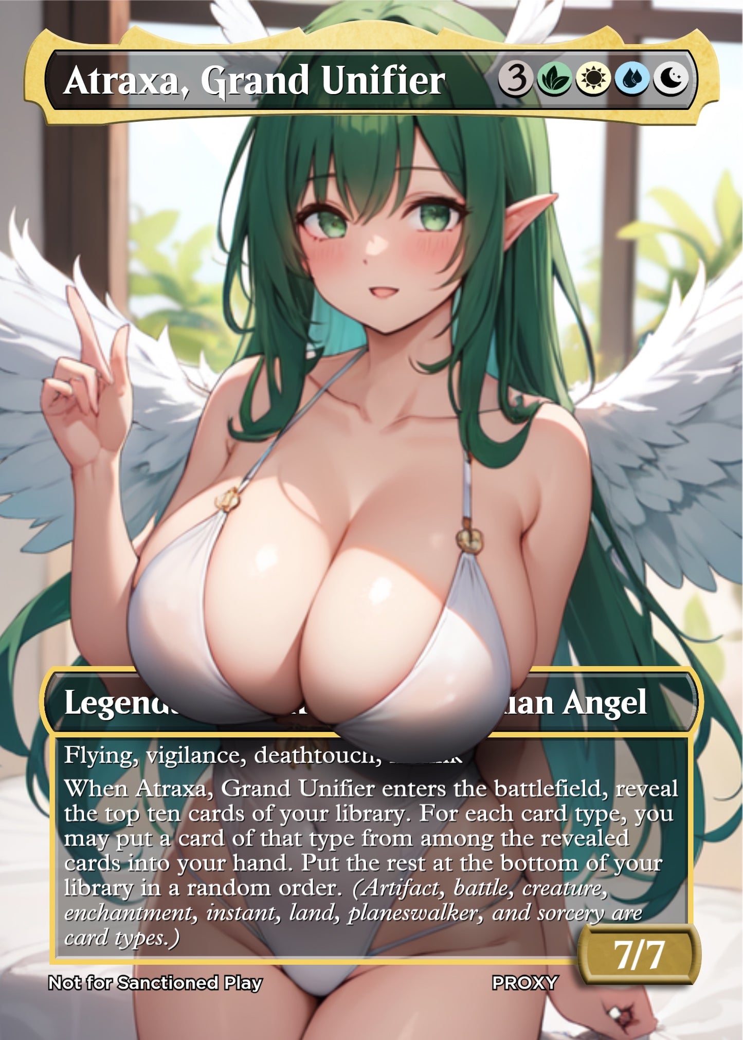 Atraxa, Grand Unifier Creature - MTG PROXY Anime Waifu - Mature Content