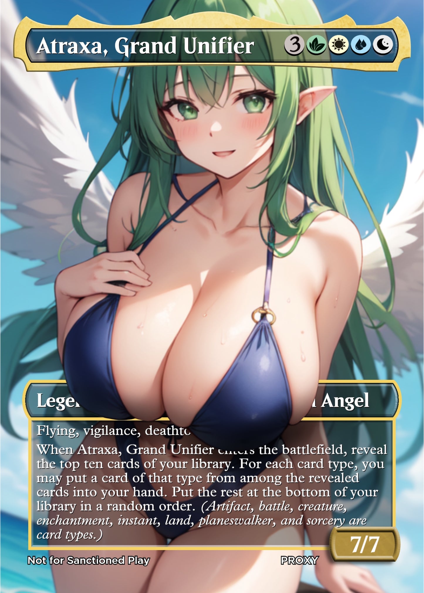 Atraxa, Grand Unifier Creature - MTG PROXY Anime Waifu - Mature Content