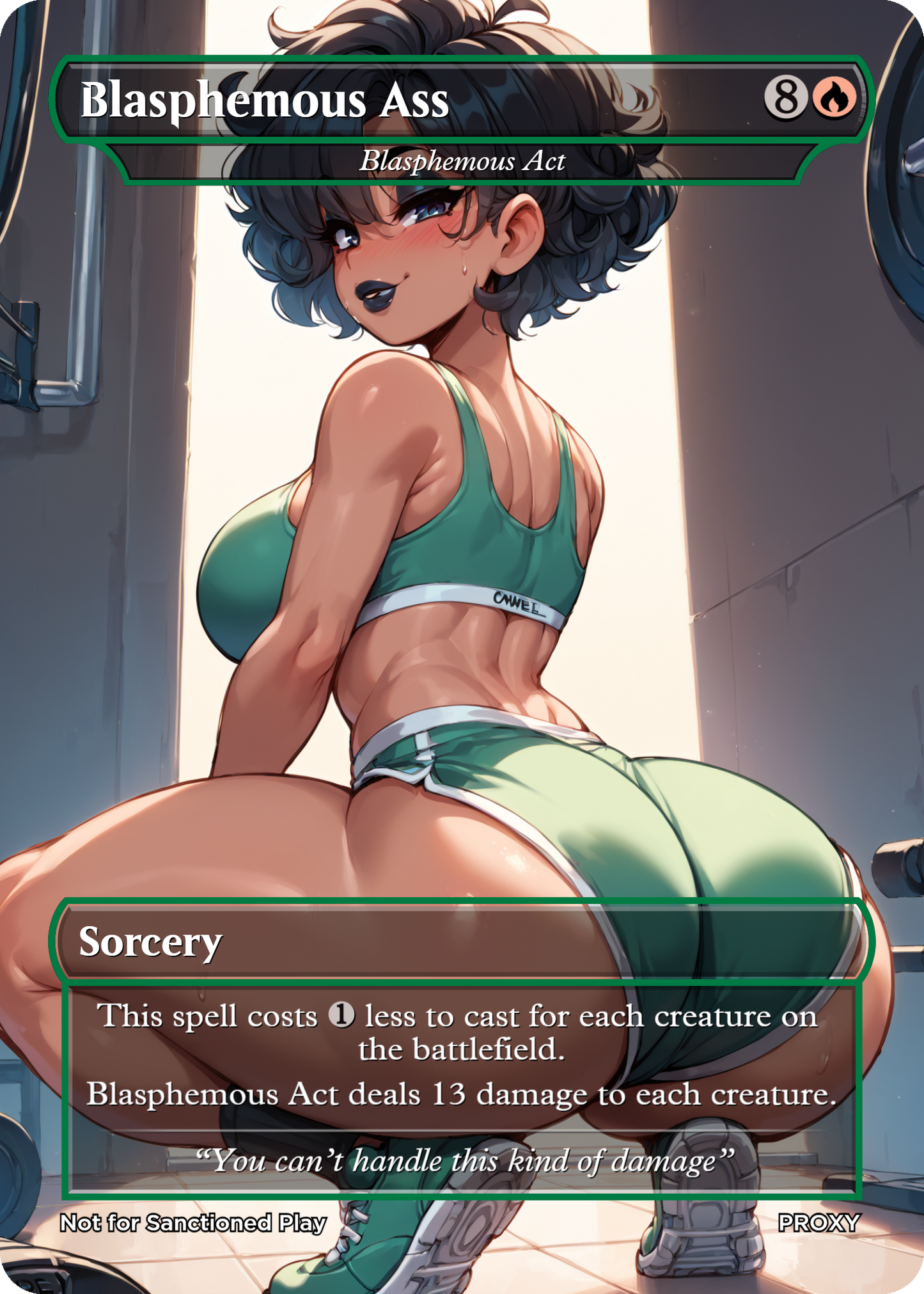 Blasphemous Ass (Blasphemous Act) Sorcery (Non-Creature) - MTG PROXY Anime Waifu - Mature Content