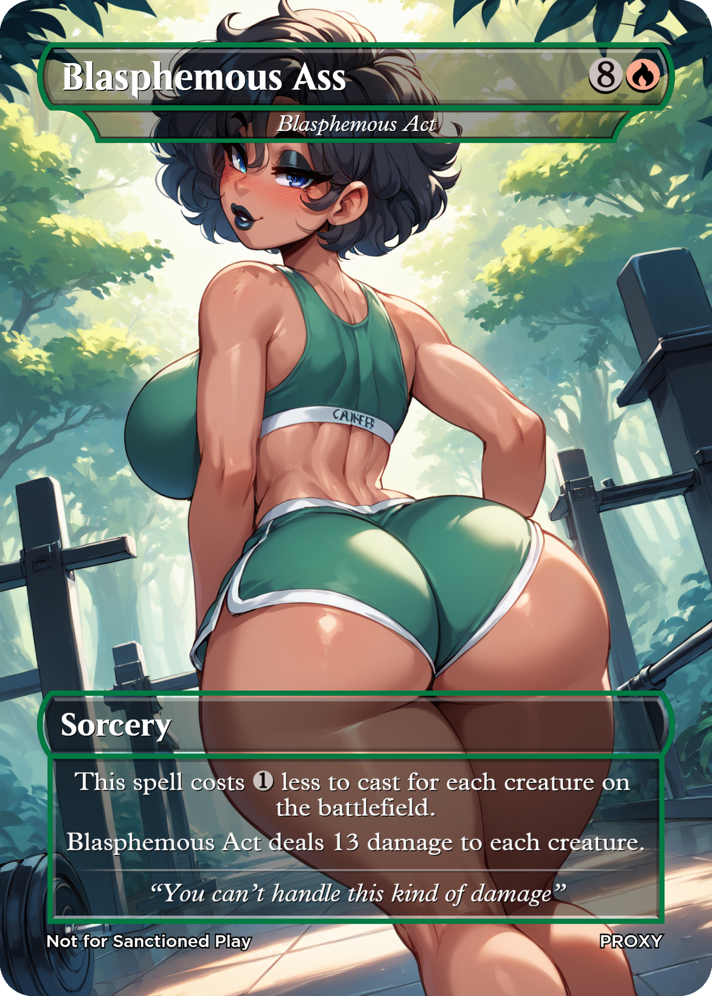 Blasphemous Ass (Blasphemous Act) Sorcery (Non-Creature) - MTG PROXY Anime Waifu - Mature Content