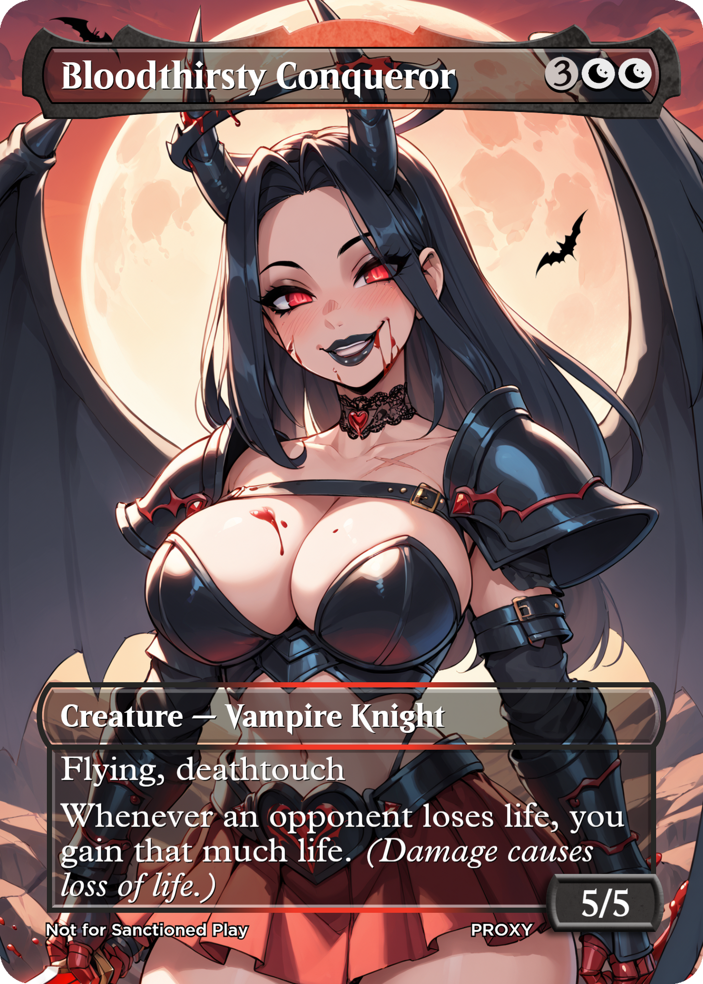 Bloodthirsty Conqueror Creature - MTG PROXY Anime Waifu - Mature Content