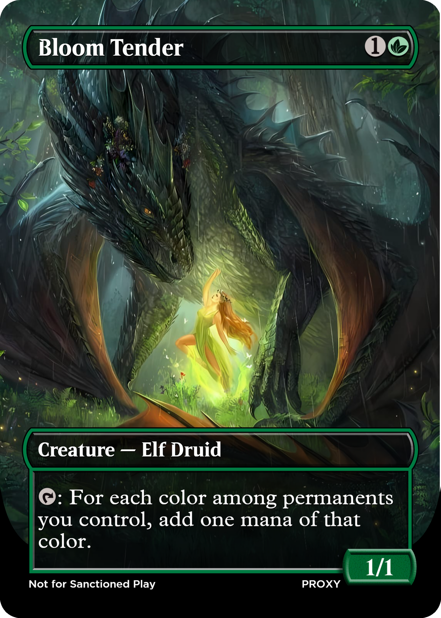 Bloom Tender Creature  - MTG PROXY Dragon