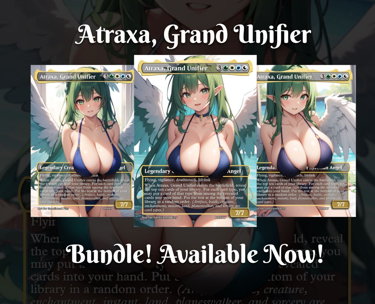 Arcane Signet "Big Breasts" Artifact (Non-Creature) - MTG PROXY Anime Waifu - Mature Content