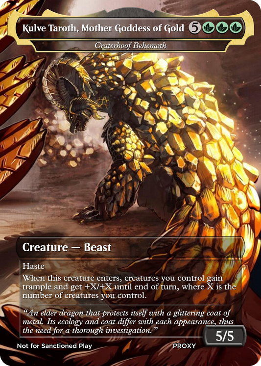 Kulve Taroth, Mother Goddess of Gold (Craterhoof Behemoth) - MTG PROXY Video Games/Monster Hunter (Copy)