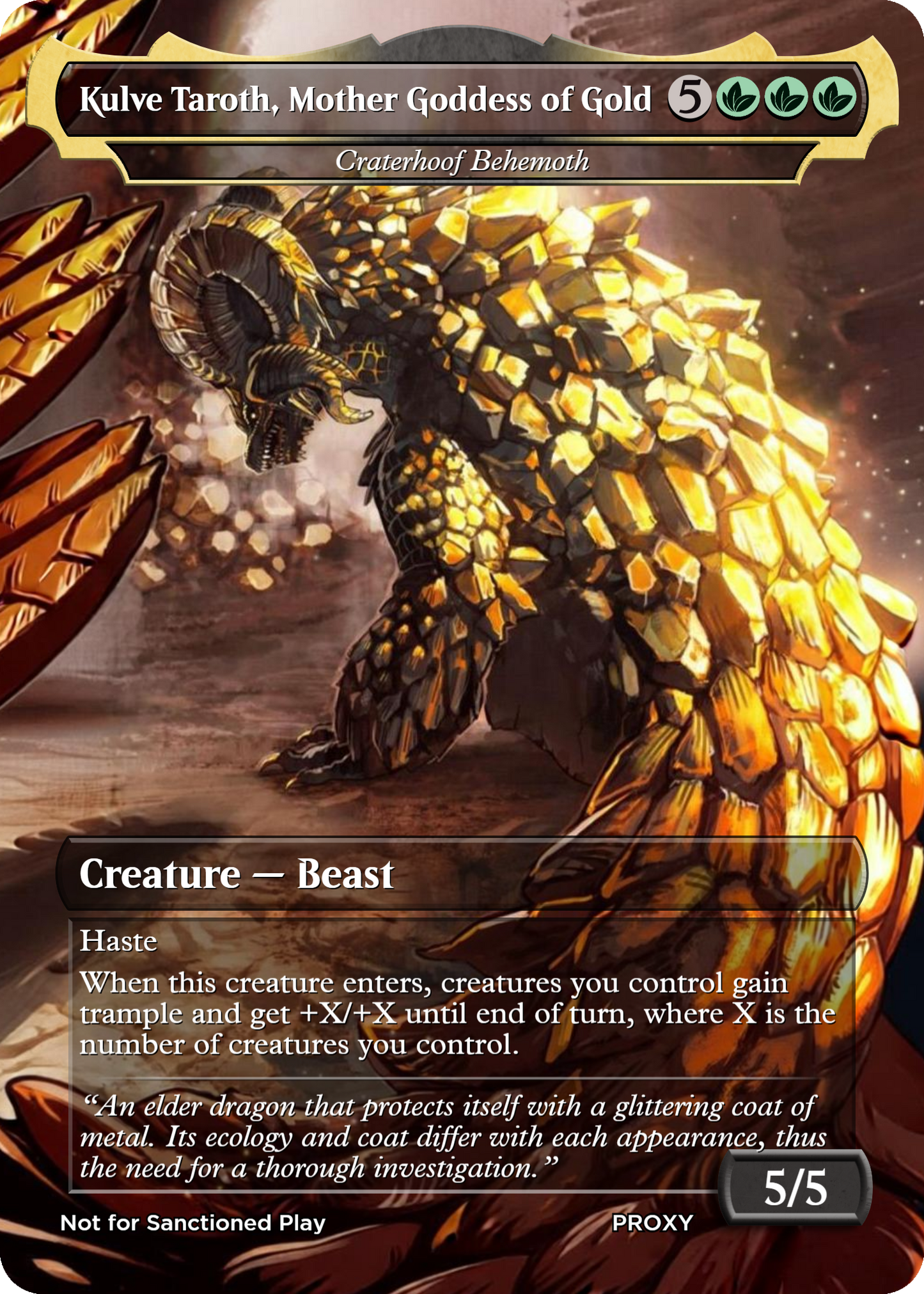 BUNDLE!! Monster Hunter World - Kushala, Kulve Taroth, Nergigante, Xeno & Vaal Hazak - MTG PROXY Video Games/Monster Hunter (Copy)