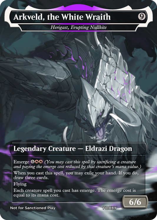 Arkveld, the White Wraith (Herigast, Erupting Nullkite) - MTG PROXY Video Games/Monster Hunter Wilds