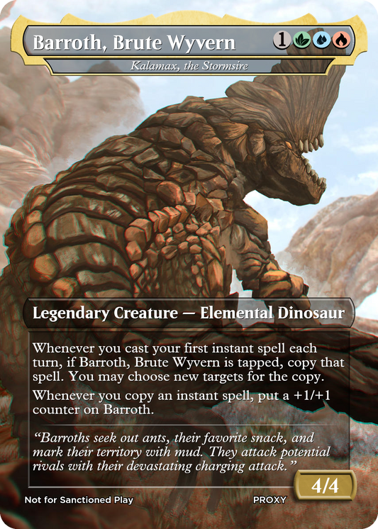 Barroth, Brute Wyvern (Kalamax, the Stormsire) - MTG PROXY Video Games/Monster Hunter