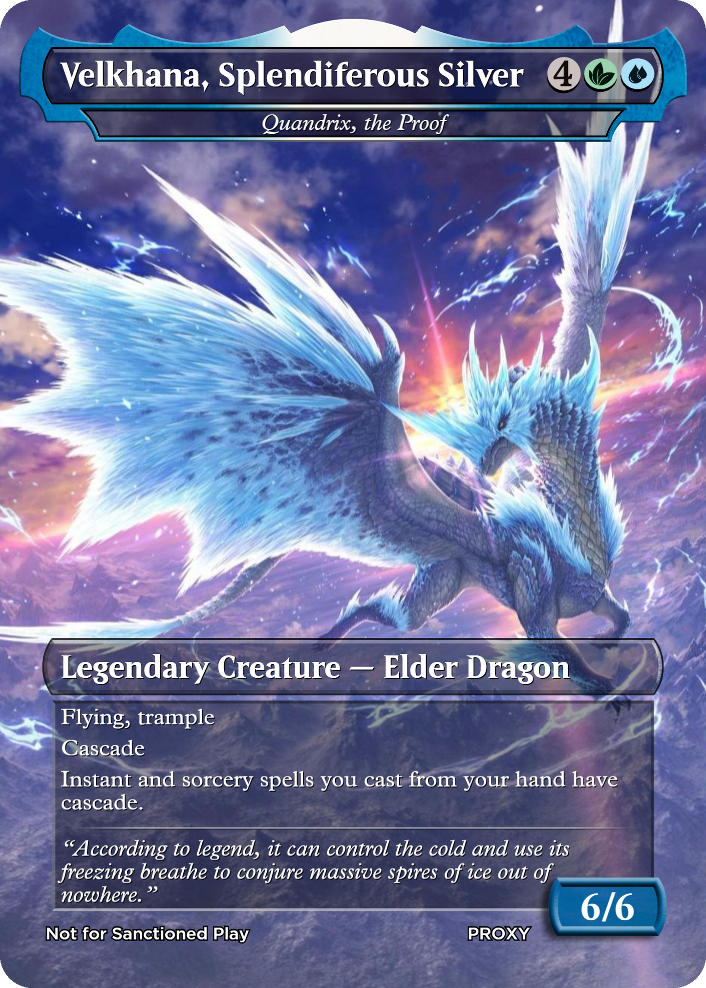 Velkhana, Splendiferous Silver (Quandrix, the Proof) - MTG PROXY Video Games/Monster Hunter