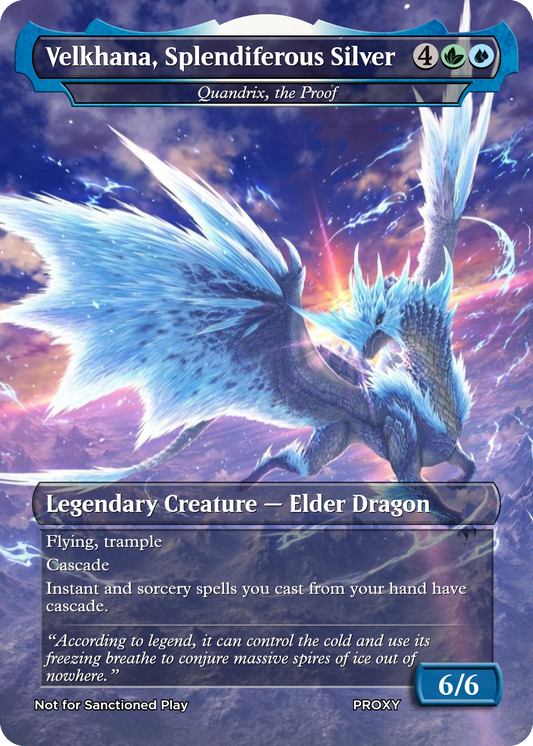 Velkhana, Splendiferous Silver (Quandrix, the Proof) - MTG PROXY Video Games/Monster Hunter