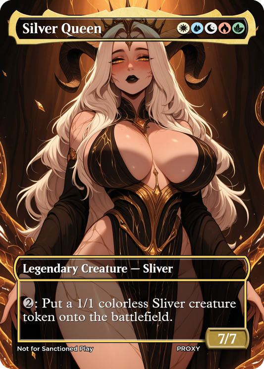 Silver Queen Creature - MTG PROXY Anime Waifu - Mature Content