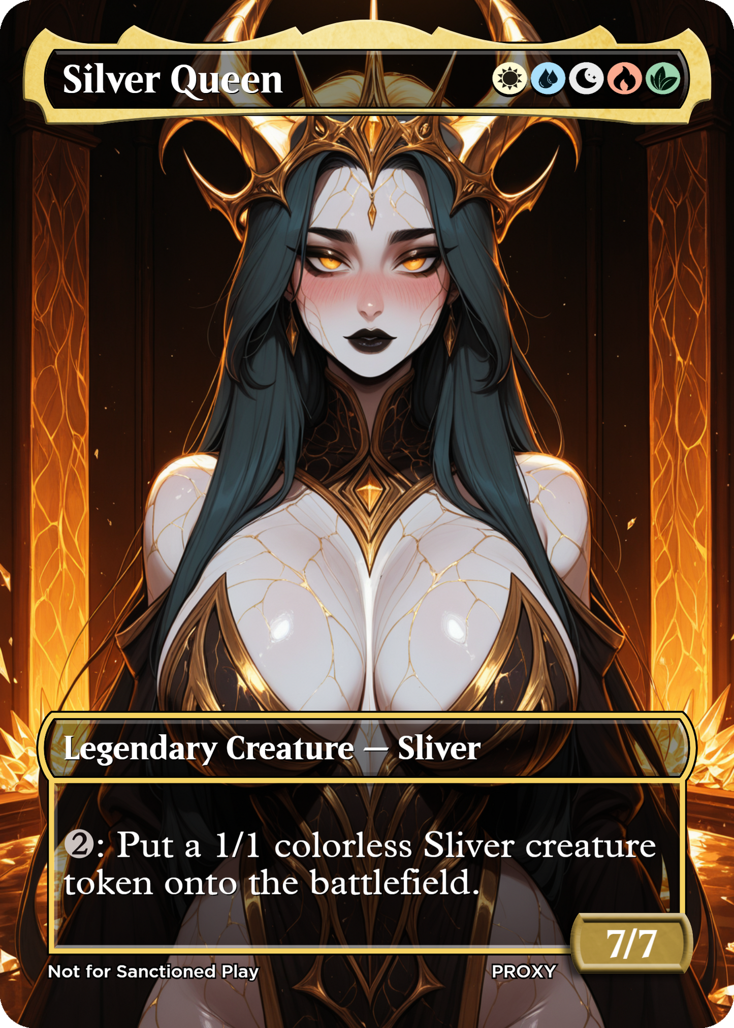 Silver Queen Creature - MTG PROXY Anime Waifu - Mature Content