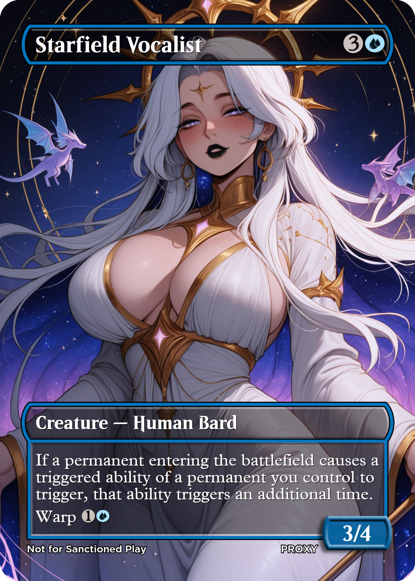 NEW!! Starfield Vocalist Creature - MTG PROXY Anime Waifu - Mature Content