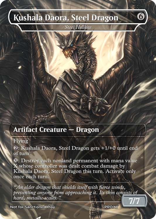Kushala Daora, Steel Dragon (Steel Hellkite) - MTG PROXY Video Games/Monster Hunter