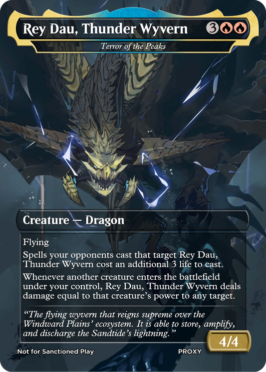 RESTOCK!!! Rey Dau, Thunder Wyvern (Terror of the Peaks) - MTG PROXY Video Games/Monster Hunter Wilds