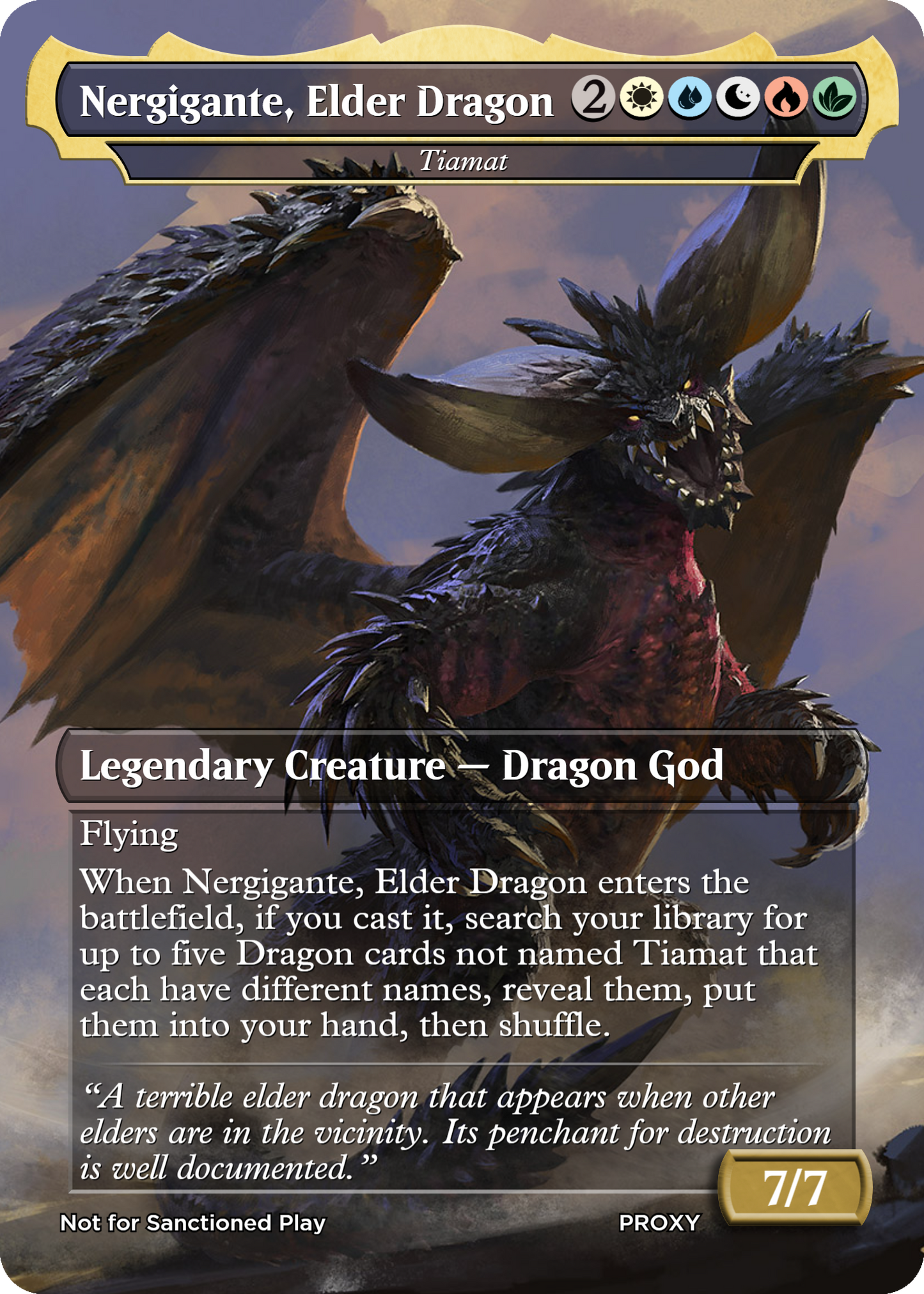 Nergigante, Elder Dragon (Tiamat) - MTG PROXY Video Games/Monster Hunter